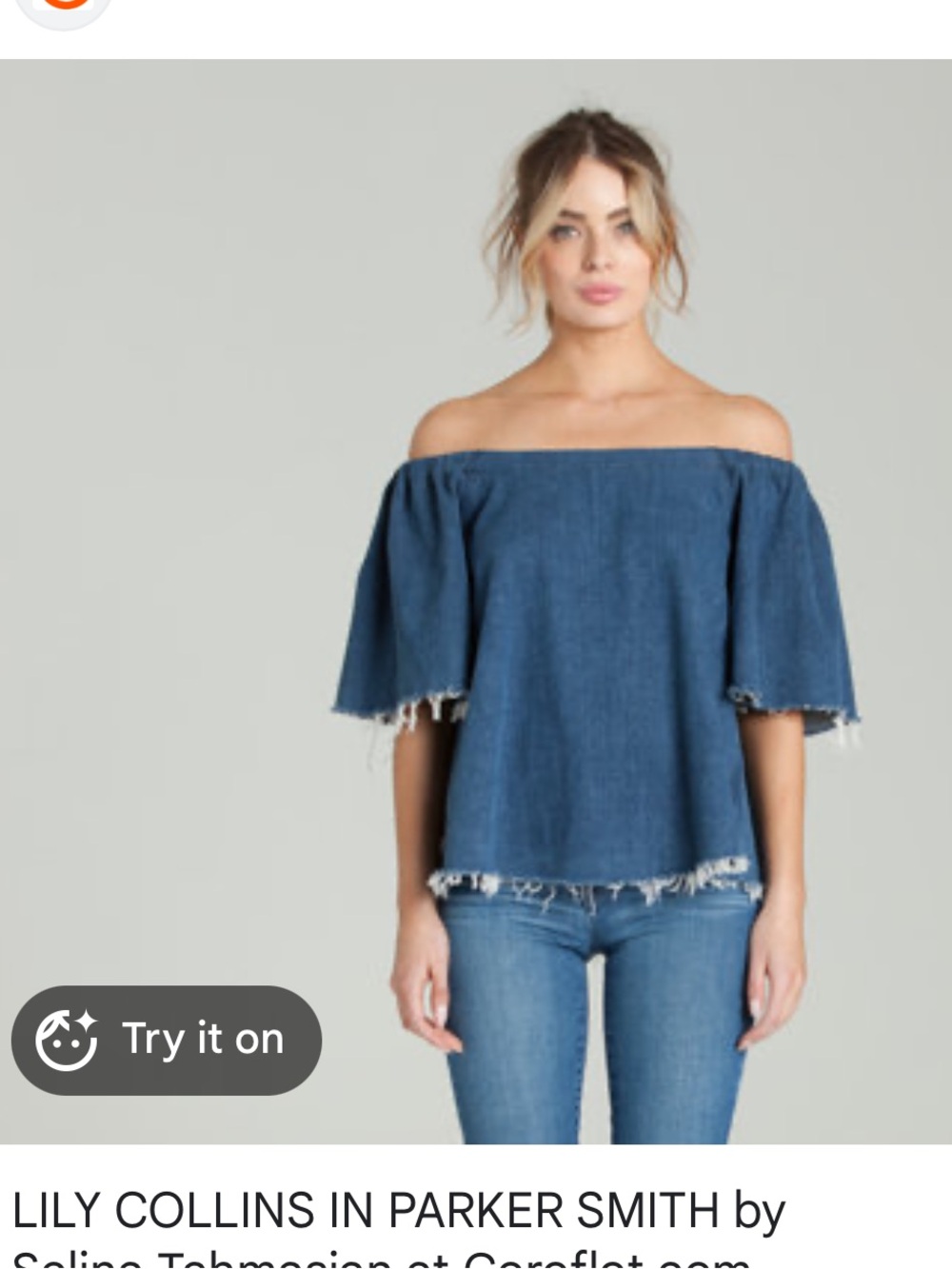 Parker Smith recycled collection small denim off shoulder top small